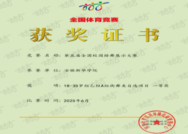 我校学子在全国校园排舞展示大赛中再创佳绩